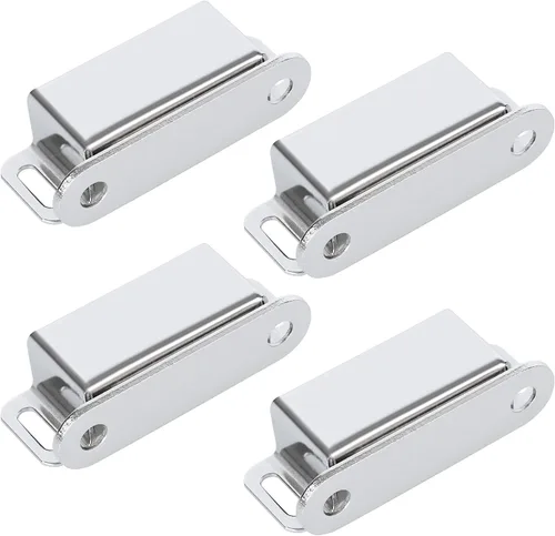 Miniatura 11 de Alise Cat005G-4P - Cerradura magnética para gabinete, cierre de puerta con fuerte magnético para gabinetes, puertas de armario doradas, cerraduras