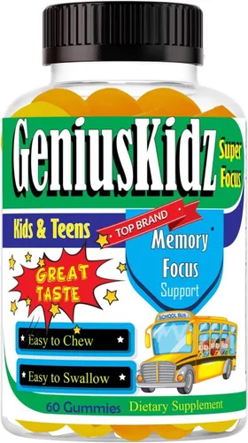 Celebrity Lifestyle Product Suplemento de enfoque de apoyo cerebral para niños y adolescentes Omega 3 gomita de vitamina memoria y atención,