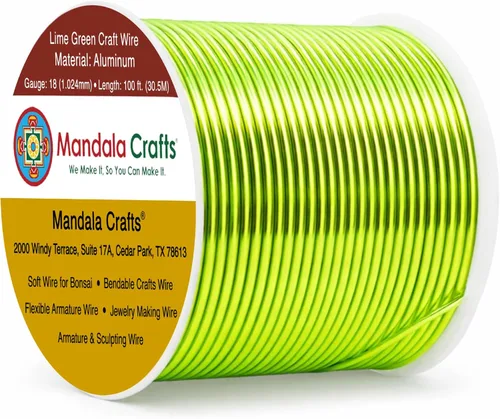 Miniatura 198 de Mandala Crafts - Alambre de aluminio anodizado de 8 calibre para hacer joyas - 9.75 m de alambre flexible negro colorido - Flexible para bonsái
