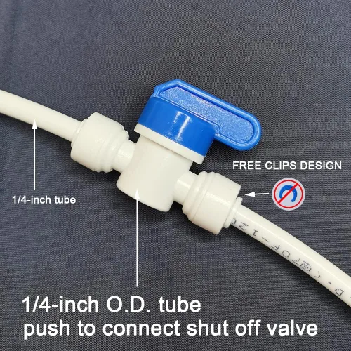 Miniatura 2 de Malida Válvulas de unión de caños de agua de igual diámetro externo, de conexión rápida. Válvula de 1/4 x 1/4 pulgadas de diámetro externo