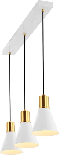 Miniatura 14 de JONATHAN Y Colgante LED de hierro moderno Apollo de mediados de siglo de 6 pulgadas, color negro/latón dorado, pantalla de metal negro, lámpara