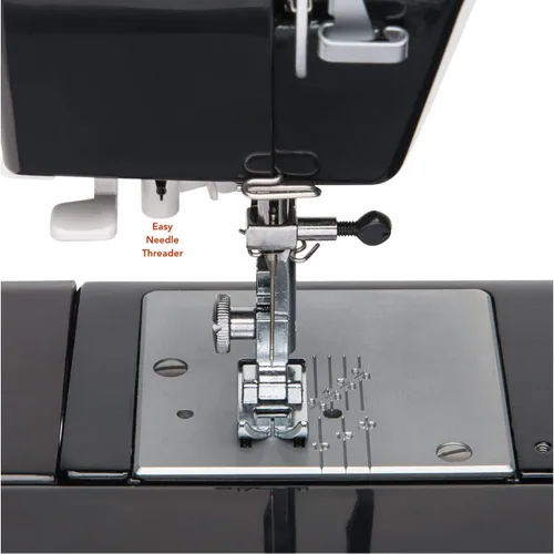 Miniatura 4 de Máquina de costura industrial con cuerpo de aluminio HD1000 edición en color negro con caída de 14 hileras, ojal de 4 pasos, enhebrador de agujas