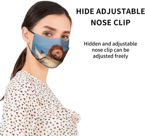 Miniatura 6 de Máscara facial personalizada con filtros de carbono, máscaras personalizadas con clip para la nariz, añade tu foto personalizada, texto, máscaras