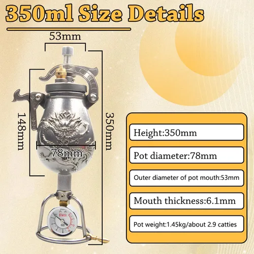 Miniatura 6 de Máquina china de cañón de palomitas de maíz de 11.8 fl oz, máquina china de palomitas de maíz, máquina de palomitas de maíz de aire caliente, doble