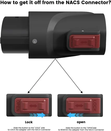 Miniatura 2 de Adaptador NACS a J1772, adaptador de carga de EV J1772 máximo de 80 amperios 250 V J1772 para cargador Tesla, compatible con conector de pared