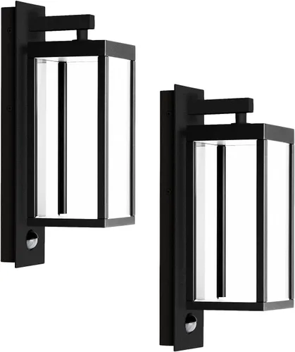 Miniatura 11 de Luces LED con sensor de movimiento para porche, montaje en pared al aire libre, lámpara exterior para casa, garaje, patio, jardín, 13 W, 750 lm