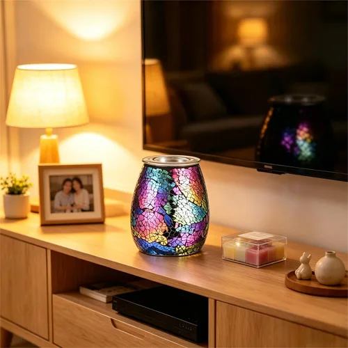 Miniatura 9 de Dicimi Lámpara calentadora de velas con temporizador, calentador eléctrico de cera derretida con atenuación continua y apagado automático de 2 a 10