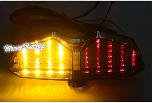Miniatura 3 de Luz trasera trasera con marca E-Marked DOT, luces LED integradas para Yamaha YZF R6 2003 2004 2005 / R6S XTZ 250X 2006-2009 lente transparente