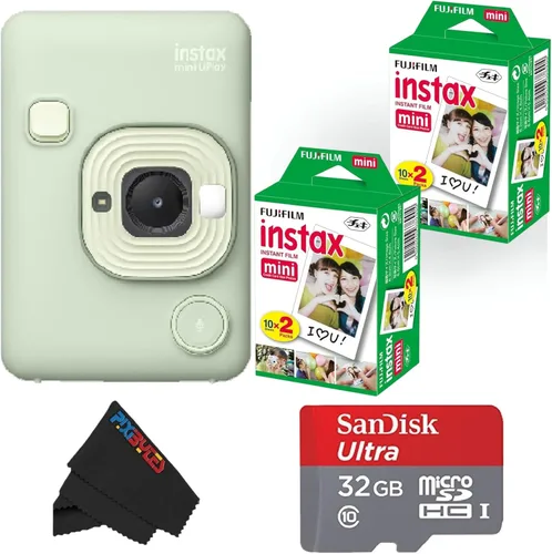 Miniatura 10 de Fujifilm Mini cámara instantánea híbrida LiPlay con mini película (bronce profundo, con 20 hojas de película)