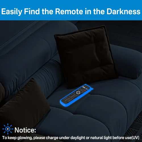 Miniatura 6 de NH500UP - Reemplazo de mando a distancia compatible con Philips TV Remote Reemplazo con cubierta azul brillante para NH500U NH500UW NH503UP