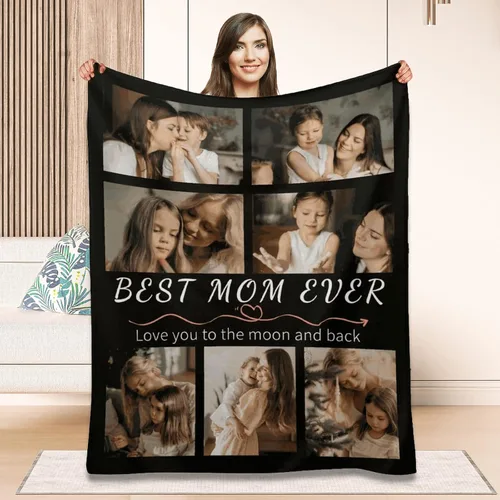 Miniatura 8 de Manta personalizada para el mejor papá, regalos personalizados para hombres, mantas personalizadas con fotos, texto para papá, marido, familia