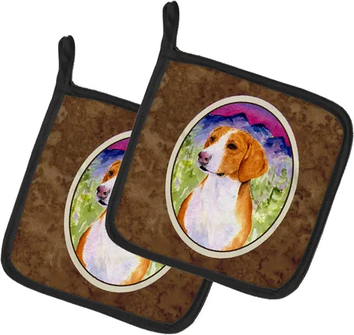Miniatura 13 de Caroline's Treasures SS8617PTHD - Juego de soportes para ollas de cocina resistentes al calor, almohadillas calientes para horno para cocinar, Husky