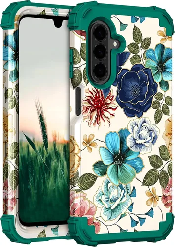 Miniatura 86 de Hocase Funda para Galaxy A37 5G, protección resistente a prueba de golpes, parachoques de goma de silicona suave+funda protectora híbrida