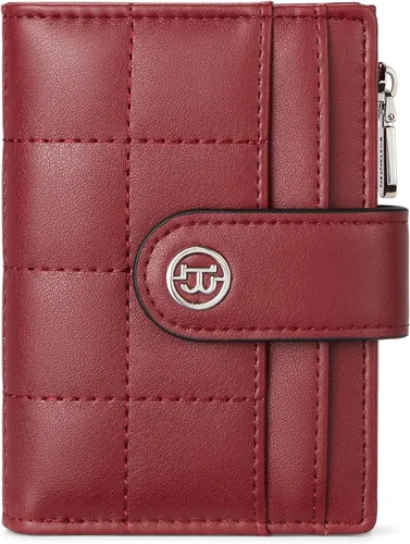 Miniatura 12 de BOSTANTEN - Cartera pequeña para mujer de cuero con bloqueo RFID, tarjetero plegable compacto con cremallera y bolsillo para monedas, Pequeña