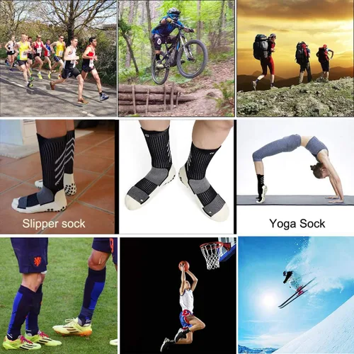 Miniatura 6 de Calcetines deportivos antideslizantes para hombres y mujeres, calcetines de fútbol con agarres, calcetines antideslizantes para yoga, gimnasio