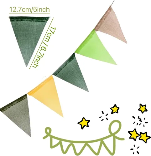 Miniatura 3 de Banderín de arpillera de imitación de 40 banderines de tela multicolor para compromiso, boda, cumpleaños, decoración de despedida de soltera