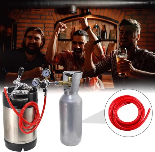 Miniatura 7 de MRbrew Tubo de CO2 de 15 pies, manguera de CO2 de PVC con abrazaderas de manguera I.D. Línea de gas de 5/16 pulgadas para dispensador de CO2
