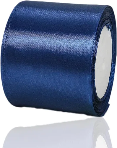Miniatura 24 de Cinta azul de 1-1/2 pulgadas x 25 yardas, cinta de seda de satén azul real para envolver regalos, fabricación de lazos para el cabello, ramos