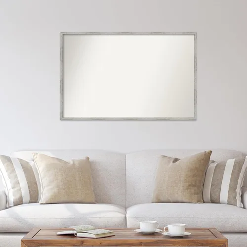 Miniatura 437 de Amanti Art Espejo de baño blanco para sobre el fregadero, 32 x 45 pulgadas, espejo de tocador rectangular blanco esbelto, marco de madera moderno