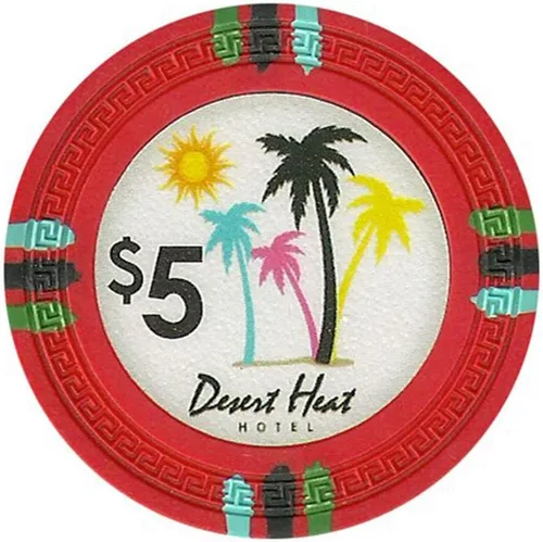 Miniatura 14 de Claysmith Gaming Desert Heat Poker Chip - Compuesto de arcilla pesada de 0.48 oz, paquete de 50