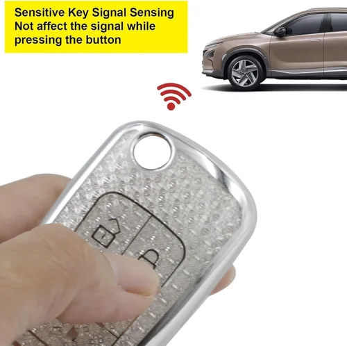 Miniatura 4 de Funda compatible con Buick Encore Chevy Chevrolet Camaro Equinox Impala Sonic Terrain 4 botones (CH-4B (blanco rosa)