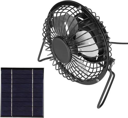 Miniatura 3 de Ventilador de panel solar 2.5W 5V Ventilador de energía solar Salida USB Ventilador de escape alimentado por energía solar Ventilador de escritorio