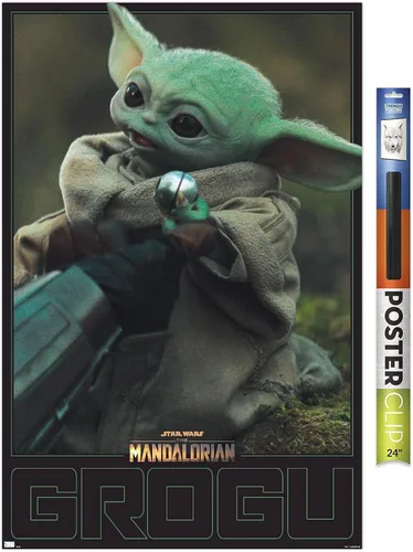 Miniatura 17 de Trends International Star Wars: The Mandalorian Season 2 - Póster de pared Grogu, 22.4 pulgadas de largo x 14.7 pulgadas, versión enmarcada