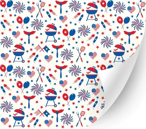 Miniatura 32 de HTV4U Puff - Vinilo de transferencia de calor con estampado americano (estrellas blancas sobre azul, 12 x 20 pulgadas), papel de transferencia