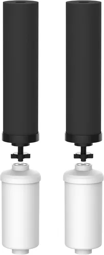 Filtro de agua de gotas de agua, compatible con filtros negros y filtros de fluoruro – Incluye 2 filtros negros y 2 filtros de fluoruro