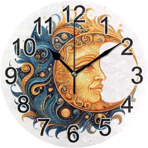 Miniatura 31 de Hummingbird - Reloj de pared de resorte redondo de 10 pulgadas, sin tictac, silencioso, funciona con pilas, reloj analógico atómico de cuarzo