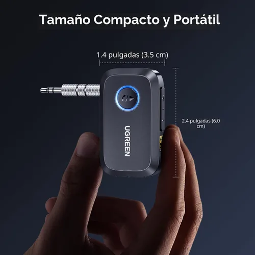 Miniatura 7 de UGREEN Receptor Bluetooth 6.0 para Auto con LDAC, Adaptador Bluetooth AUX de 3.5mm con Cancelación de Ruido AI para Auto, Receptor de Audio