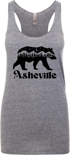 Miniatura 13 de North Carolina Themed Women's Graphic Racerback Tank Top by Moonlight Makers, Gift for Her, Shirts with Sayings, Yoga Tee