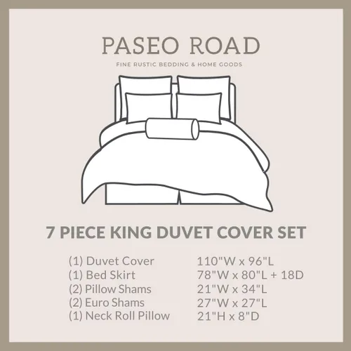 Miniatura 7 de Paseo Road by HiEnd Accents Rio Grande - Juego de funda de edredón de 7 piezas, tamaño Super King, cuero sintético marrón, juego de ropa de cama