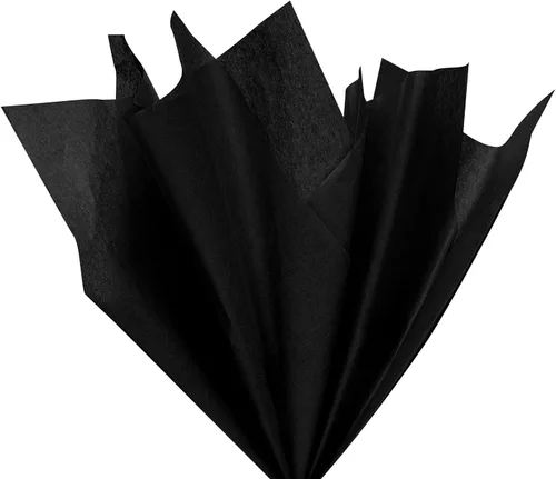 Miniatura 7 de RUSPEPA Papel de seda para envolver regalos, papel de seda negro para envoltura de regalo, manualidades de arte, bricolaje, bolsas de paquete