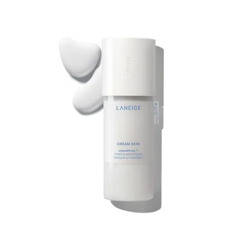 Miniatura 10 de LANEIGE Tónico e hidratante para la piel en crema: Tóner lechoso coreano ligero y recargable con ceramida y péptido para hidratación, reafirmación