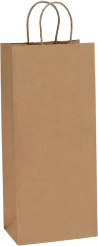 BagDream Bolsas de papel kraft de 5.25 x 3.25 x 13 pulgadas, 50 bolsas de vino, bolsas de regalo de papel, bolsas de papel kraft para venta al por