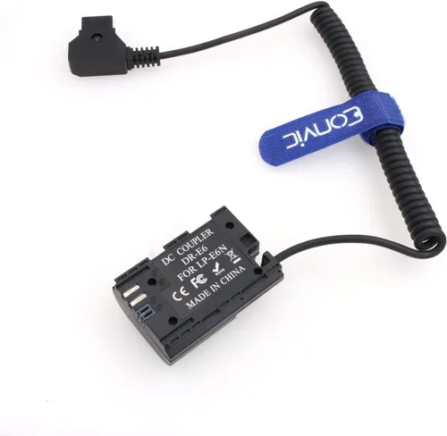 Miniatura 2 de D-Tap a LP-E6 - Cable de alimentación para monitor SmallHD 501/502 702 (línea enrollada)
