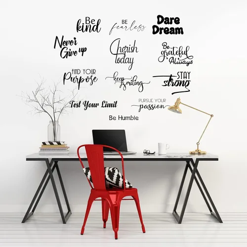 Miniatura 2 de Fumete 12 calcomanías de vinilo inspiradoras para pared, calcomanías de citas motivacionales, calcomanías grandes para despegar y pegar, calcomanías