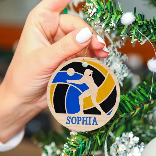 Miniatura 5 de Adorno de Navidad para niña de voleibol 2025, adorno de voleibol personalizado para amantes del voleibol, adornos de jugador de voleibol, adorno