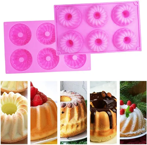 Miniatura 4 de findTop - 3 paquetes de moldes de silicona para tartas, mini molde para hornear pasteles para magdalenas, pasteles de café, cupcakes, brownie
