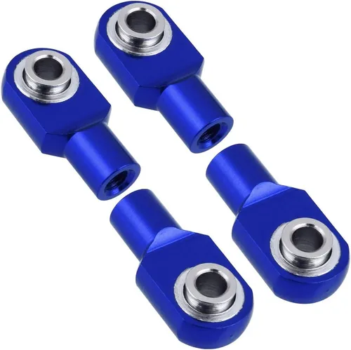 Miniatura 3 de Extremos de barra cortos a control remoto con bolas huecas de metal de aluminio para autos Traxxas RC, repuesto de 2742X (paquete de 4) (azul marino)