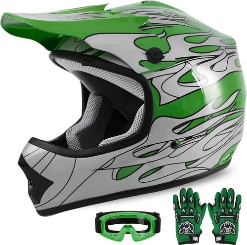 Miniatura 21 de XFMT DOT Casco de Dirt Bike para Niños y Jóvenes de Cara Completa, Cascos de Motocross para Off-Road ATV Bicicleta de Calle Cuatrimoto Motocicleta
