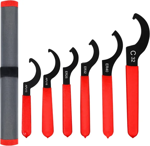 Juego de llaves inglesas universales 6 unids acero ajustable llave de choque Coilover Spanner motocicleta bobina sobre herramienta de ajuste de
