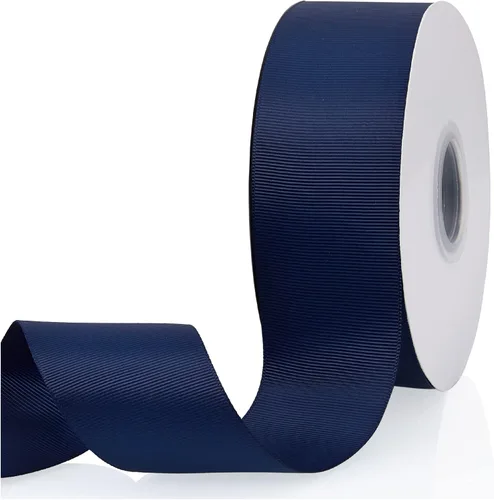 Miniatura 123 de Cinta de grogrén de doble cara de color liso azul bebé de 1-1/2 pulgadas x 50 yardas para envolver regalos, bodas, fiestas, manualidades, lazos