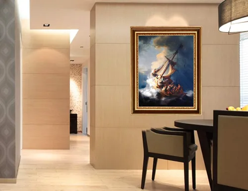 Miniatura 3 de ELITEART-Cristo en una tormenta en el mar de Galilea por el pintor holandés de la Edad de Oro Rembrandt van Rijn Reproducción de pintura al óleo