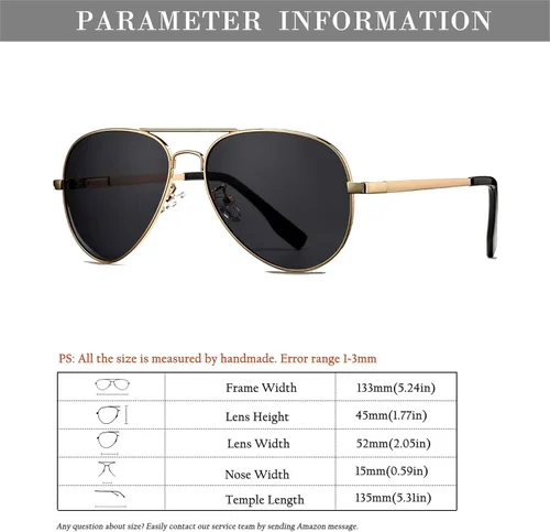 Miniatura 7 de HJSTES Gafas de sol polarizadas de aviador para niñas y niños gafas clásicas para jóvenes lentes de protección UV400 2047in