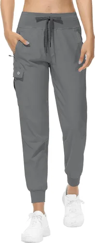 Miniatura 25 de RlaGed - Pantalones tipo cargo de senderismo para mujer, pantalones deportivos ligeros, de secado rápido, resistentes al agua, para pesca y al aire
