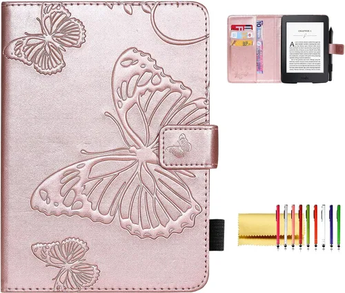 Miniatura 25 de Funda tipo libro para Kindle Paperwhite de 10ª/7ª/6ª/5ª generación, funda protectora ligera con ranuras para tarjetas, encendido automático