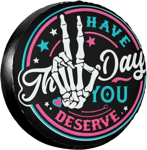 Miniatura 10 de Cool Cat and UFO Spare Tire Cover Wheel Protectors Dust-Proof Wheel Tire Cover Fit Trailer, Rv, Sand Many Vehicle 14inch