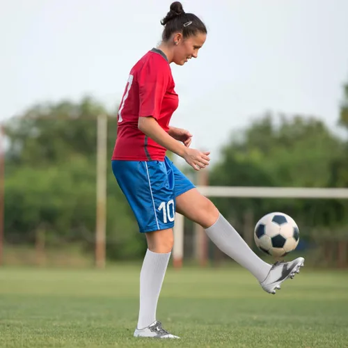 Miniatura 6 de ZXOLDZX 9 pares de calcetines de fútbol acolchados hasta la rodilla para hombres, jóvenes y niños